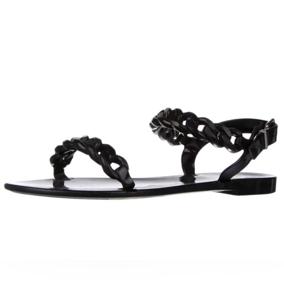 Givenchy Nea Chain Black Jelly Flat Sandal,Size-(EU)-39/(US)-9 but can fit 8-8.5 - Picture 5 of 14
